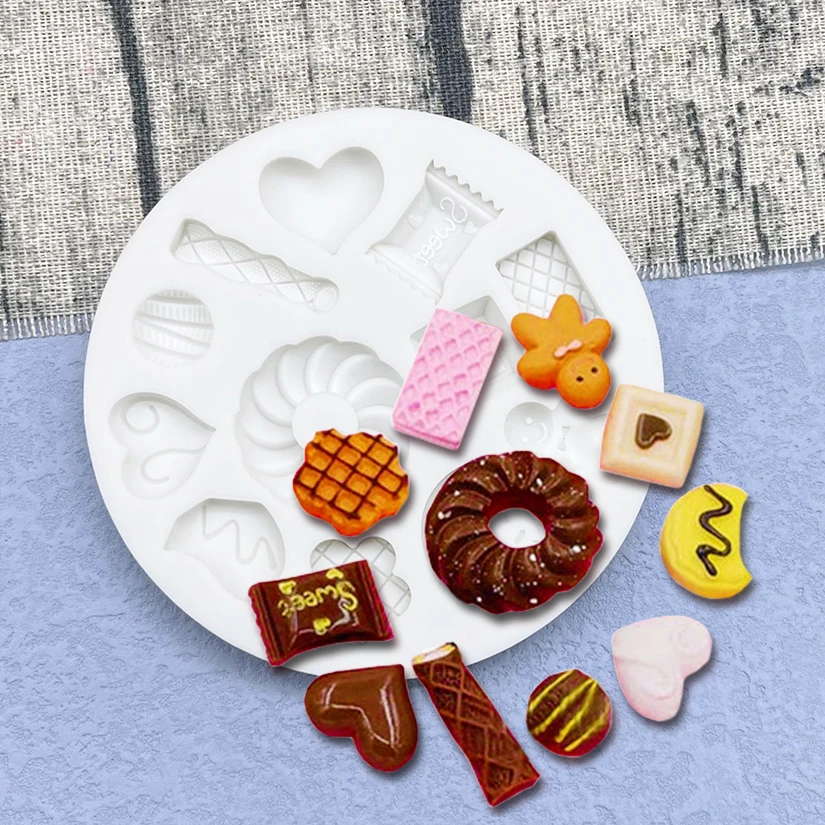 

Doughnut Candy Shape Silicone Cake Baking Mold Sugarcraft Chocolate Cupcake Resin Tools Fondant Decorating Tools