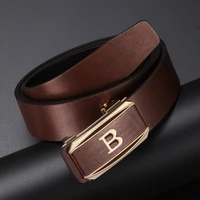 Luxury Famous Brand Fashion B Letter Coffee Belt High Quality Men's Automatic Buckle Casual Classic Black Belt Ceinture Homme