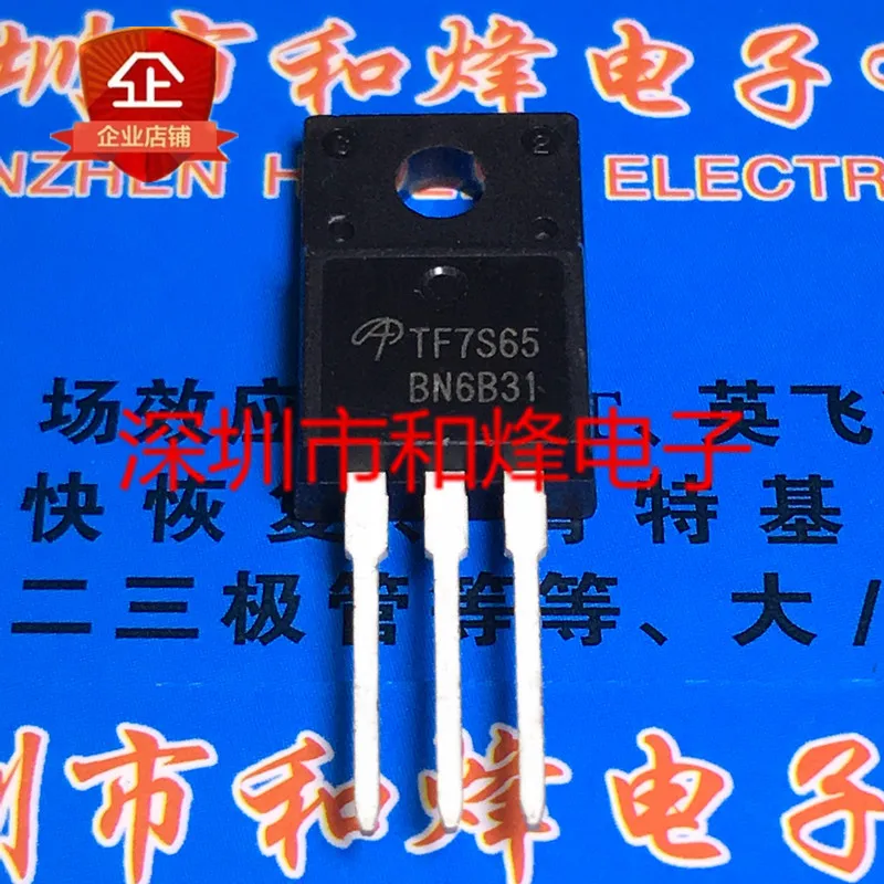 5 개-10 개 TF7S65 AOTF7S65 TO-220F 650V 7A 신규 및 원본 재고 있음