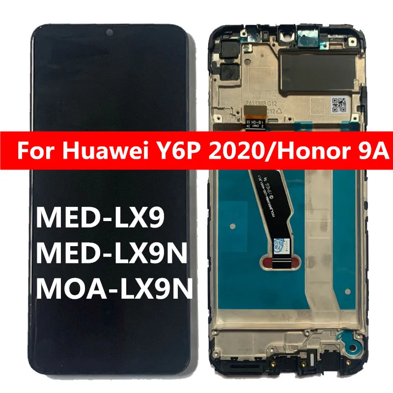 

For Huawei Honor 9A LCD Display+Touch Screen Replacement On For Huawei Honor 9 A Y6P 2020 6.3inch Screen MED-LX9 MED-LX9N