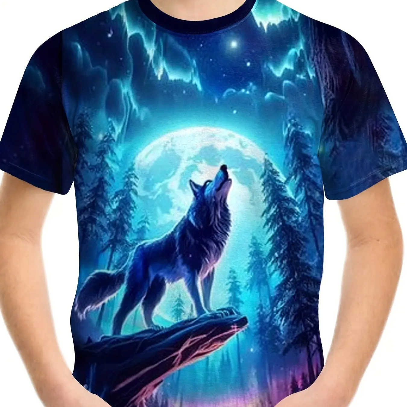 Children's Clothing Boys Tshirt Short Sleeve Cool 3D Wolf Print Kids Summer Clothes Stylish Streetwear Round Neck Girl Clothes﻿ 5