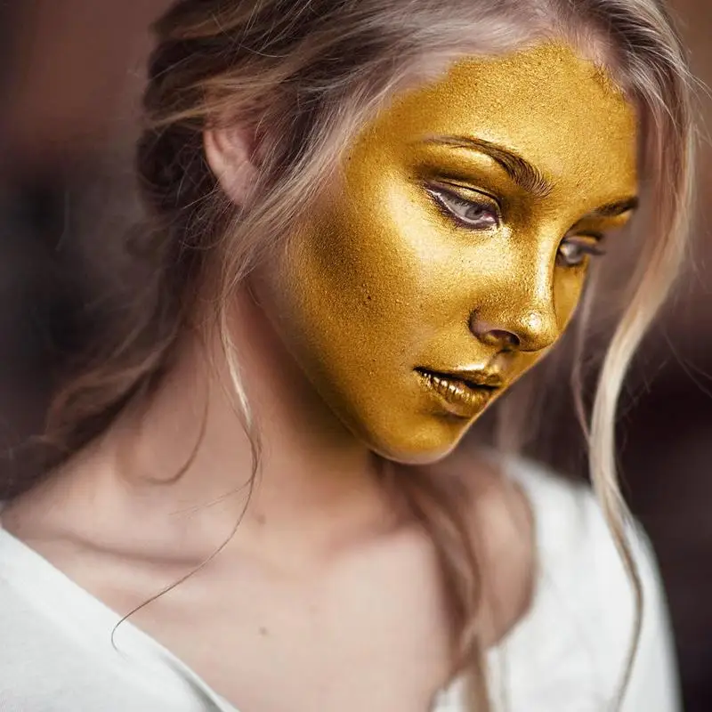 Gold Face Paint Stick Blendable Full Body Paint Sticks Sweatproof Waterproof Body Paint Makeup Stick For Halloween Cosplay 60g 3