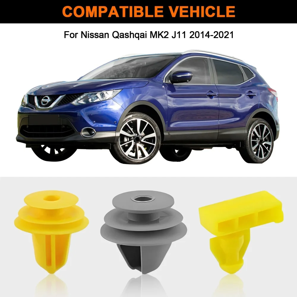 18Pcs Vorderrad Arch Trim Clips Auto Außen Flare Horn Verschluss Clip Zubehör 84953JA00A Für Nissan Qashqai J11 2014-2021 – Detail 2