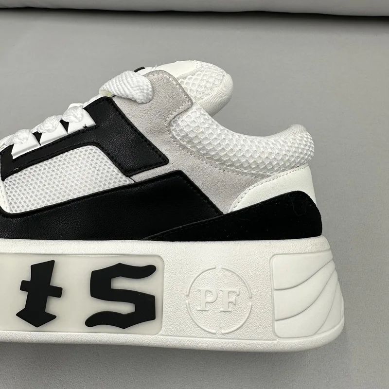 VersatileinsUniqueFashionable Comfortable Casual Shoes Trendy Letter Mens Thick Bottomed Height Increasing Shoes Breathable Rubb