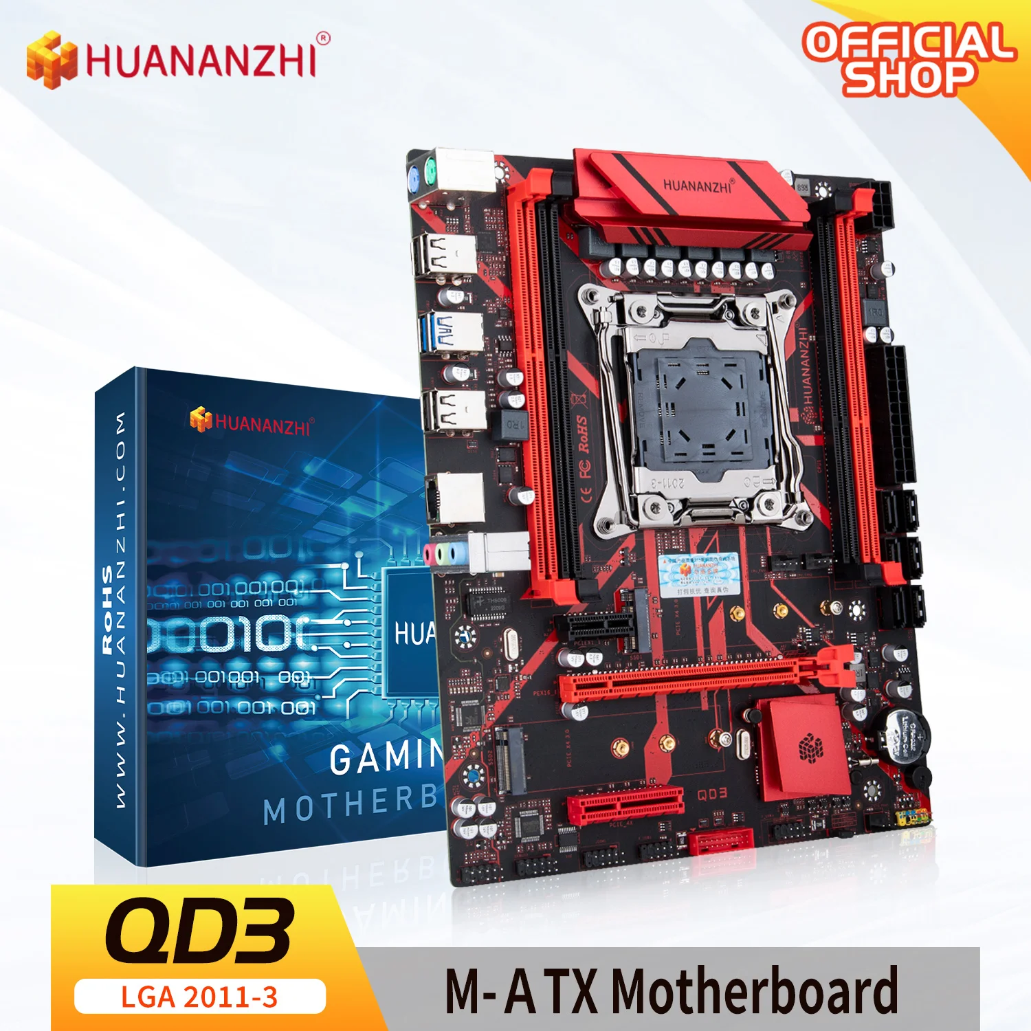 Huananzhi X99 Qd3 Lga 2011-3 Supporto Per Scheda Madre Xeon X99 Intel E5 2696 2678 2676 2673 2666 V3 Ddr3 Recc Memoria Nvme Sata