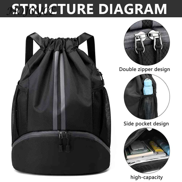 Amazon.com | Bulk Drawstring Backpack Bags Sack Pack Cinch Tote Bags Sport  Storage Bag for Gym Traveling (50, BLACK) | Drawstring Bags