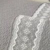 1pc Simple Quilted Sofa Cover with Lace Decor Couch Cushion Cover for Living Room Sofa Towel, Four Season Anti-Slip Slipcover 3