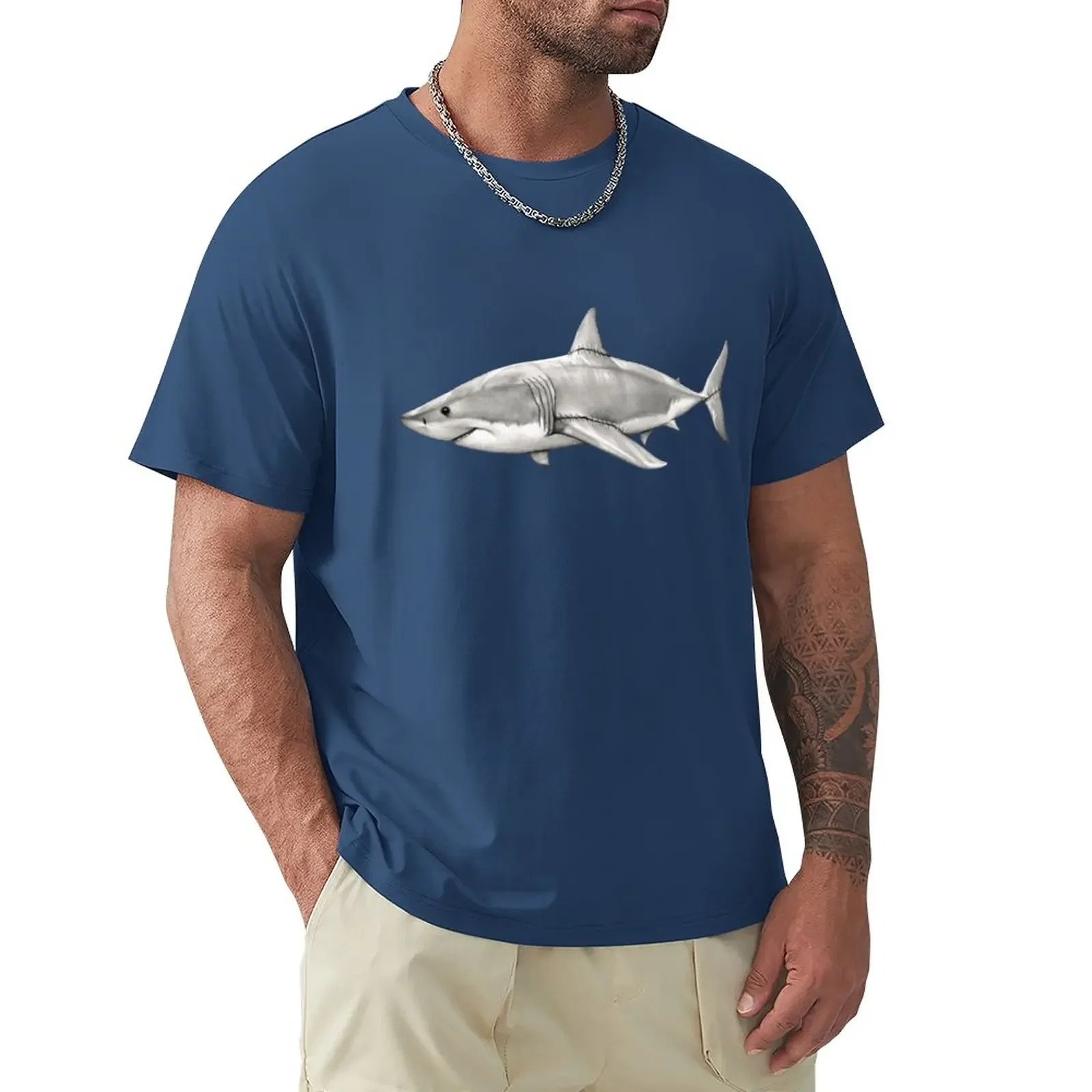 

Fins, Not Food 1 T-Shirt plain oversized summer top mens t shirts