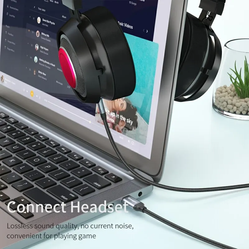 Usb C To 3.5mm Aux Jack Adapter Audio Splitter Cable For Huawei Xiaomi Mi 10t