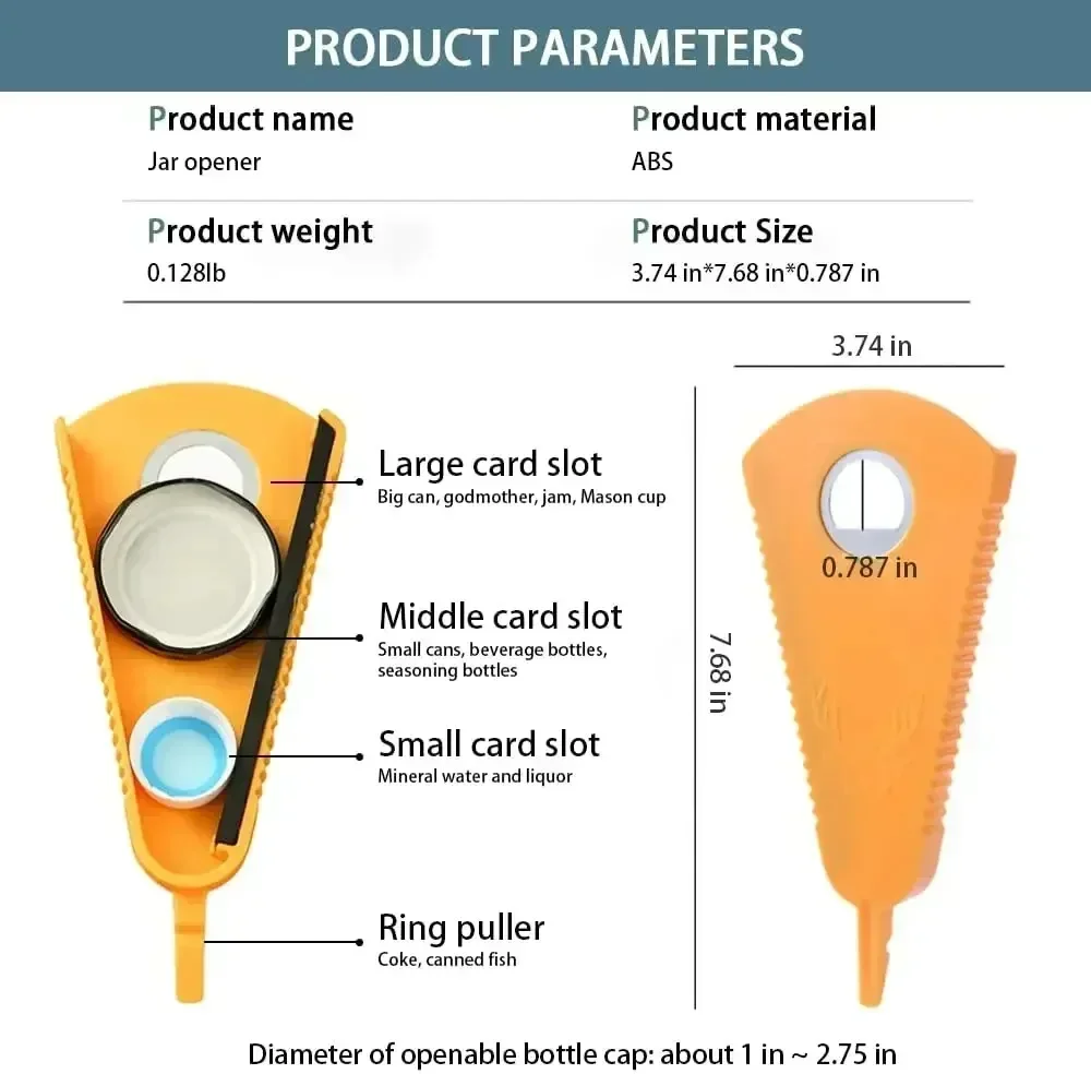 Can Opener Multifunctional Bottle Jar Opener