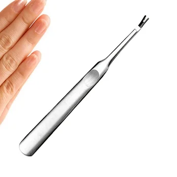 1/3pcs Professional Stainless Steel Finger Cuticle Cleaner Fork Pusher Nail Art Tools Manicure Pedicure Tools Dead Skin Re