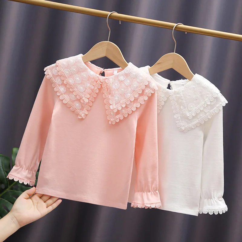 

Baby Autumn Clothes 2023 Girls Bottoming Shirt Girls Long-sleeved Cotton Inner T-shirt Girls' Autumn Clothes Blouse for Girls