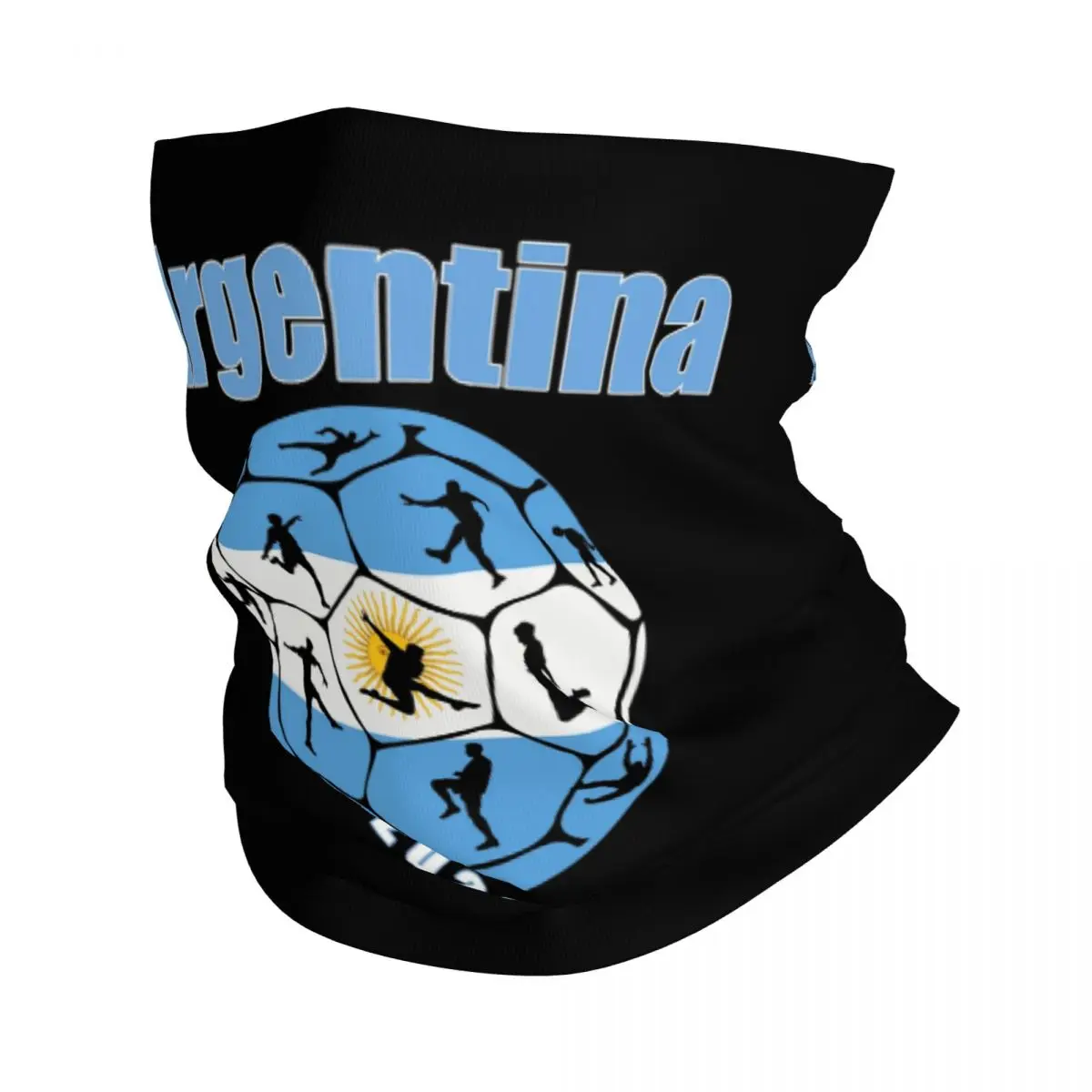 

Argentina Football Bandana Neck Gaiter Printed Argentine Republic Flag Balaclavas Wrap Scarf Headband Outdoor Sport Unisex Adult