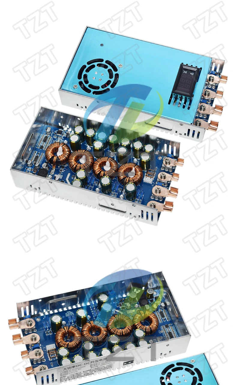 2000W 100A CC CV Lade-Boost-Netzteil 12-60V zu 15-80V DC-DC Aufwärtswandler Spannungsregler mit Voltmeter – Detail 4