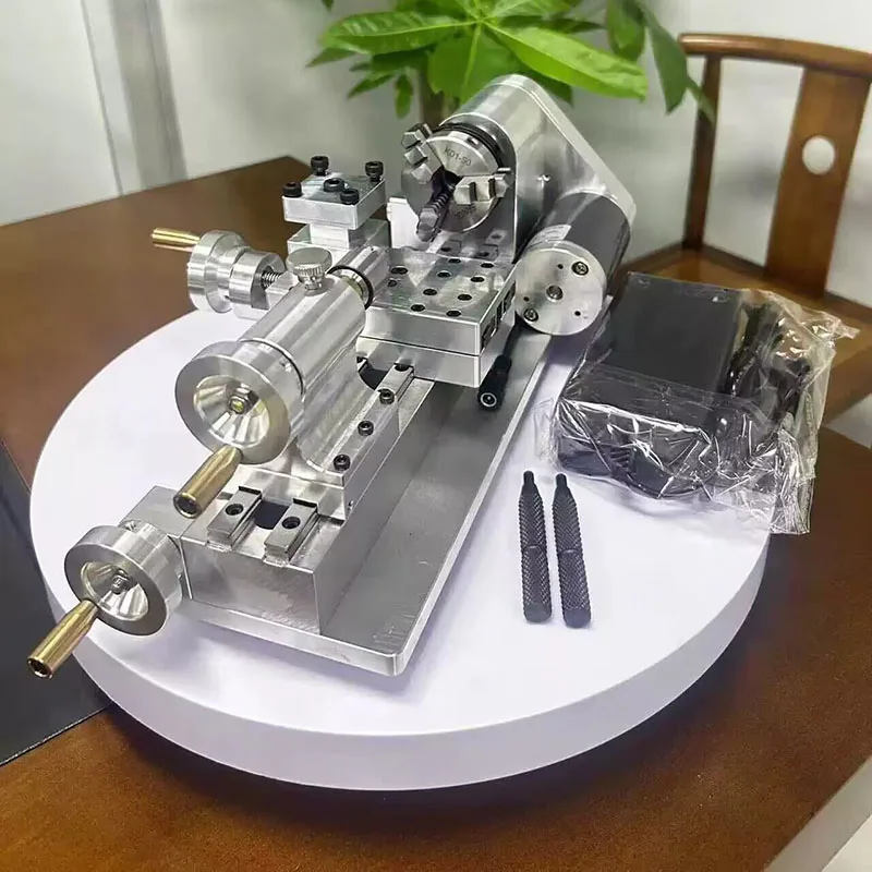 מכונת טורנים מיני DIY מופלאה, רב תכליתית לעבודות עץ ביתיות, טורנים קטנים ניידים לשולחן, טורנים מיקרו 220V 80W 100-2500r/min