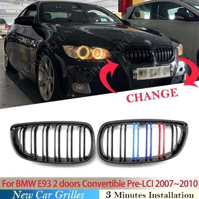 Carbon Kühlergrill Niere Grill Für BMW E92 E93 320I 330I 328i 335i 2010  2011 2012 Auto Styling Glanz schwarz Dual Linie - AliExpress