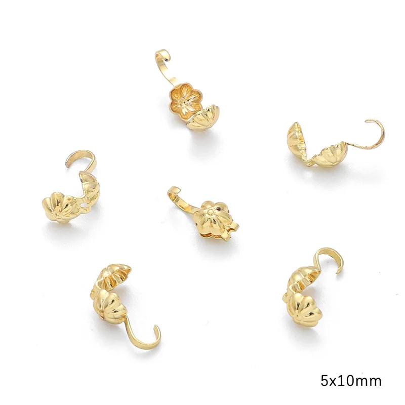 20 teile/los 14K Gold Überzogene Stern Crimp End Kappen Bedeckt Verschlüsse Stecker Für DIY Armband Halskette Schmuck Erkenntnisse Zubehör – Detail 3