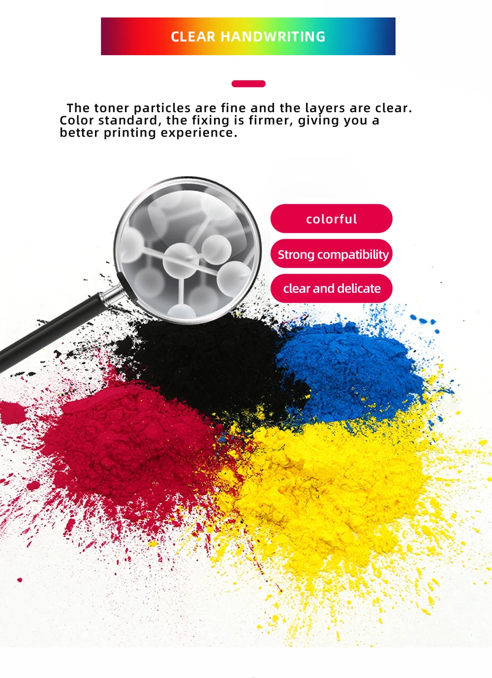 universal pó de toner compatível para oki cartucho de impressora cores