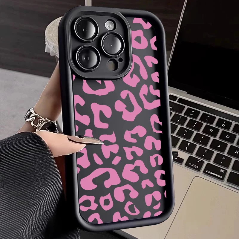 Pink Leopard Print Phone Case - Stylish & Protective Cover