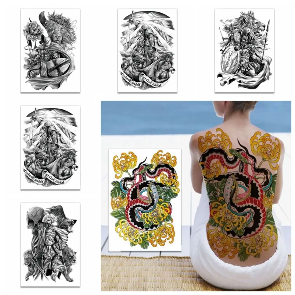 

Large Fake Tattoos Safe Realistic Long-lasting Decorations Stickers Tiger Tattoos Temporary Animal Tattoo stickers Adults