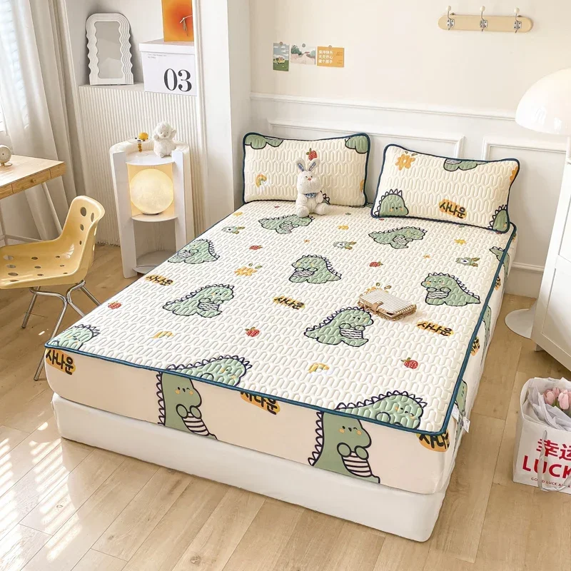 Double Sided Cool Feeling Summer Blanket Set Silky Summer Comforter Bedding Sets Ice Silk Cooling Quilt Latex Fitted Sheet Set summer quilt,summer quilt set