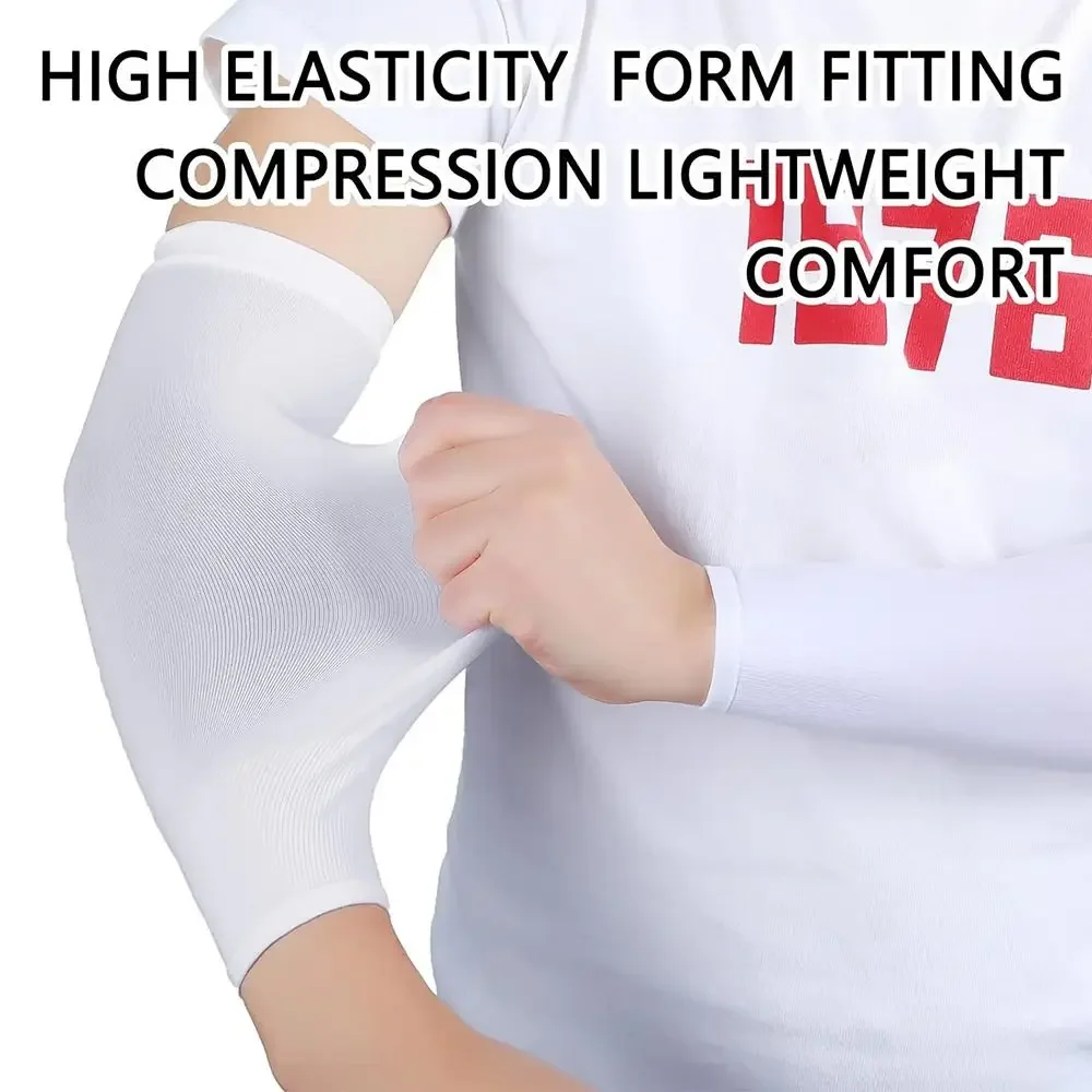 Children's Sports Cooling Arm Sleeves with Sun UV Protection and Elastic Ice Cuff
