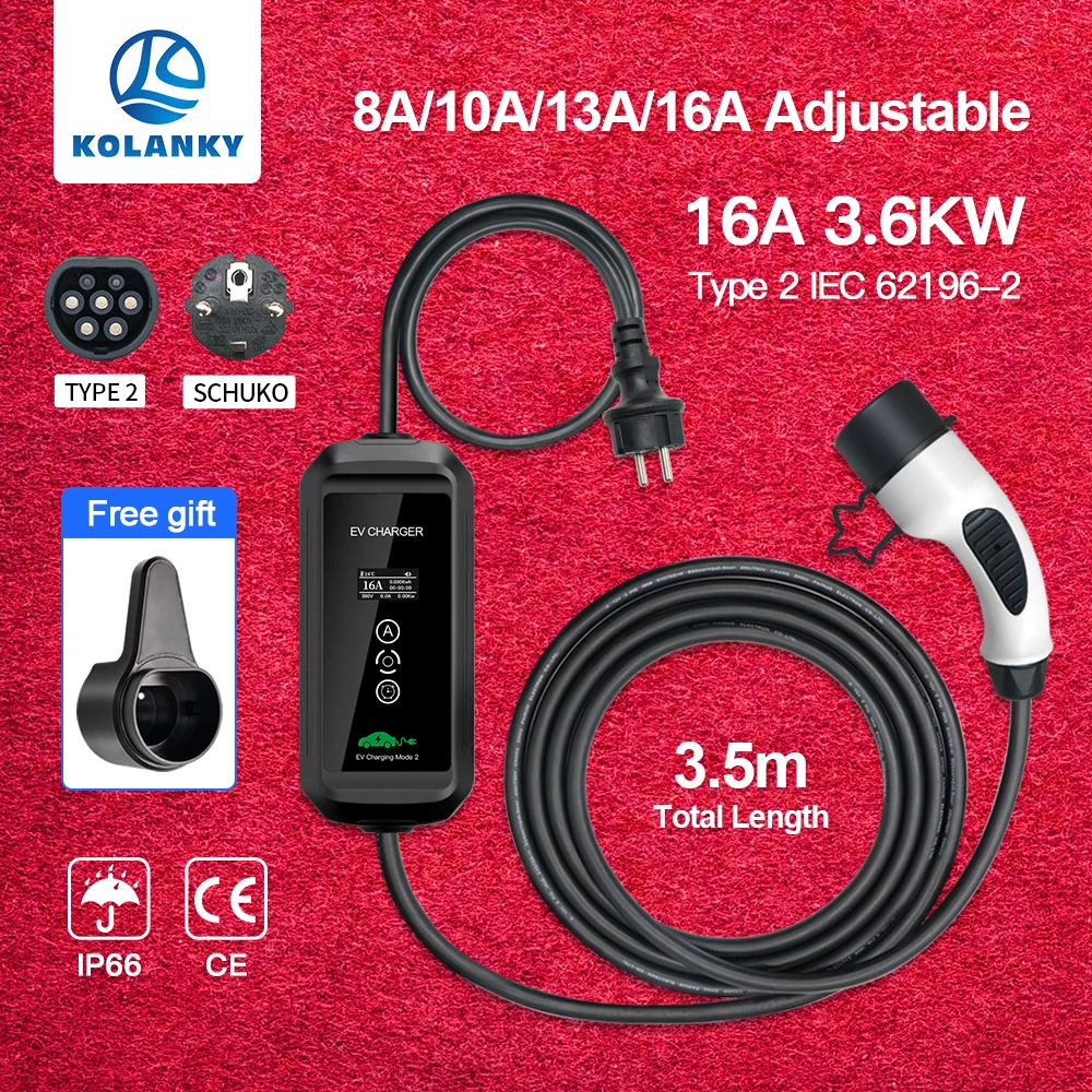 MobileEVCharger16A36KWType2IEC62169WallbxoChargingFor