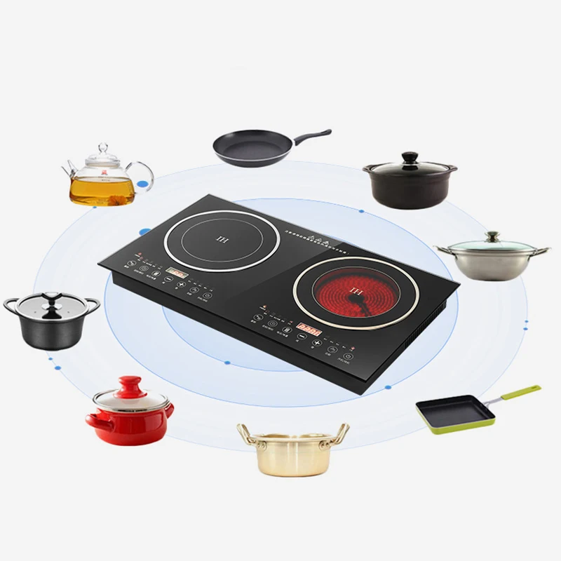 Induction Cooker Household Double Able Furnace Electric Ceramics Intelligent High Power Fire Boiler Waterproof Burner Embedded