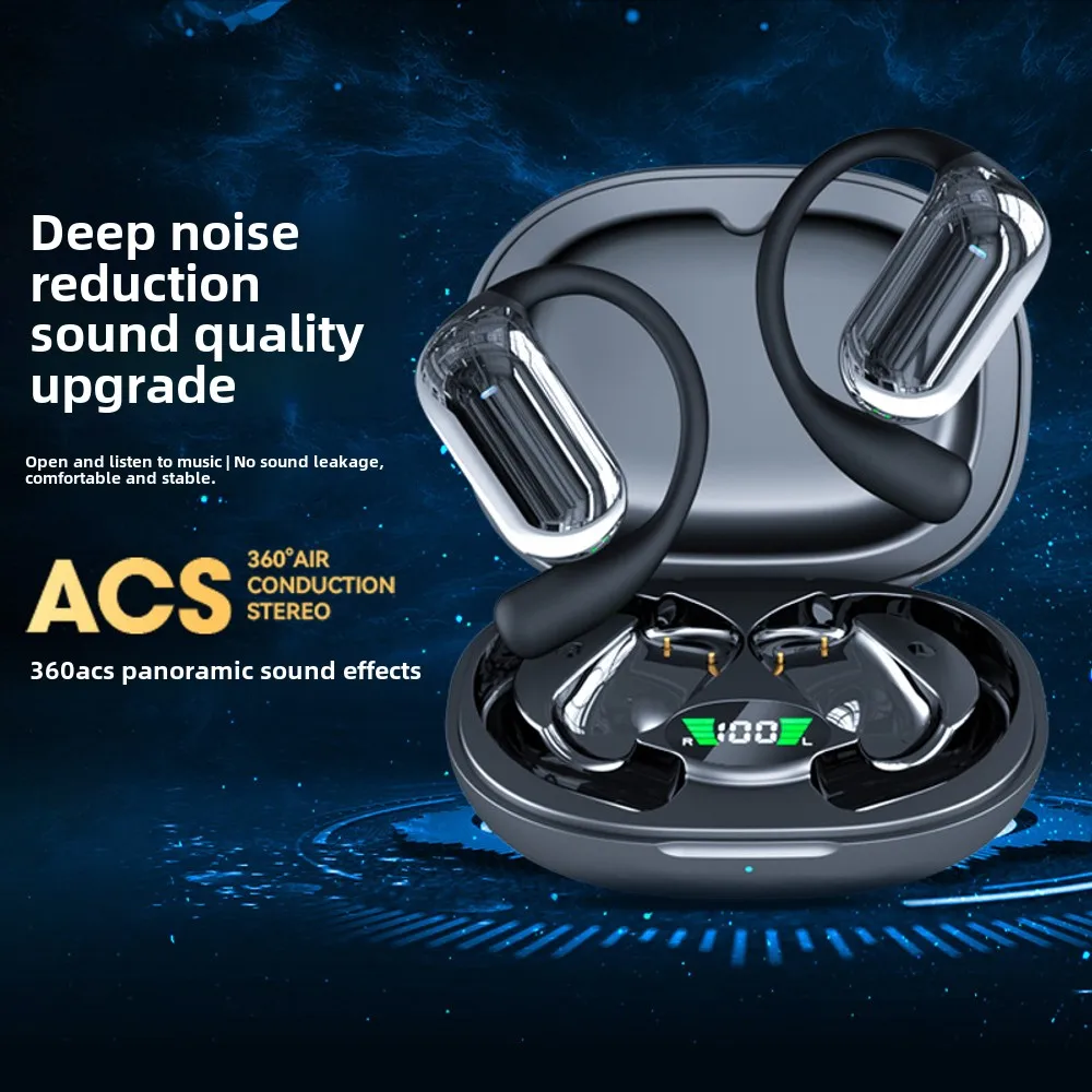OWS private model's new wireless open, in-ear noise cancellation, sports over-ear Bluetooth headset with ultra-long battery life 3