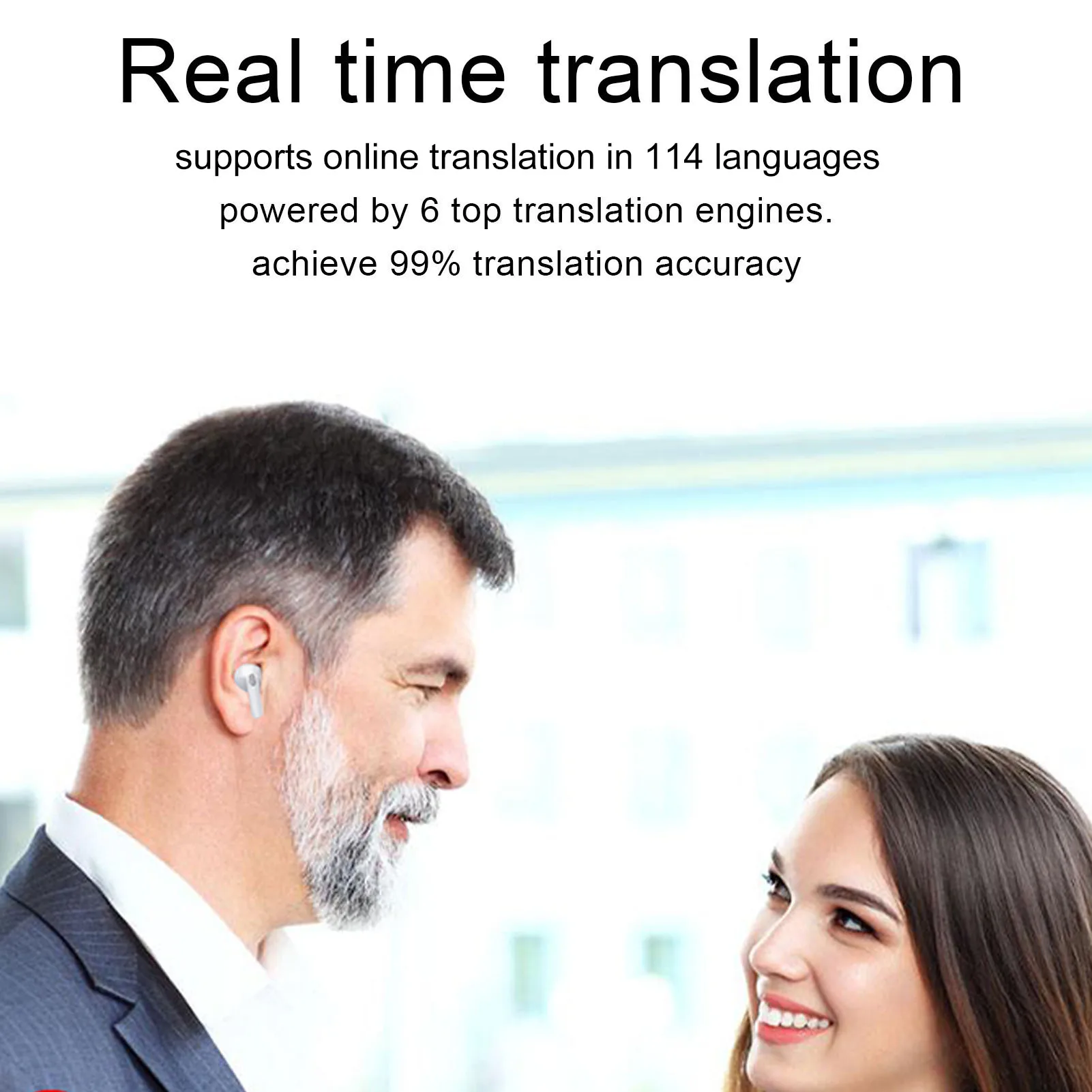 Language Translator Earbuds Supports 114 Languages Real Time High Accuracy Translation Earbuds with Speakers