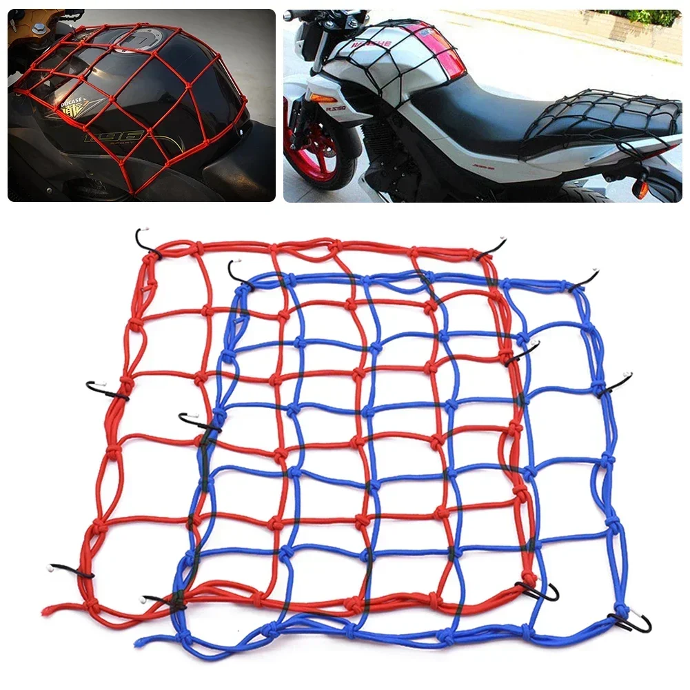 Motorcycle Luggage Net Motorcycle Net Accessories Universal Motorbike Mesh Bungee Mesh Helmet Holder Black Luggage