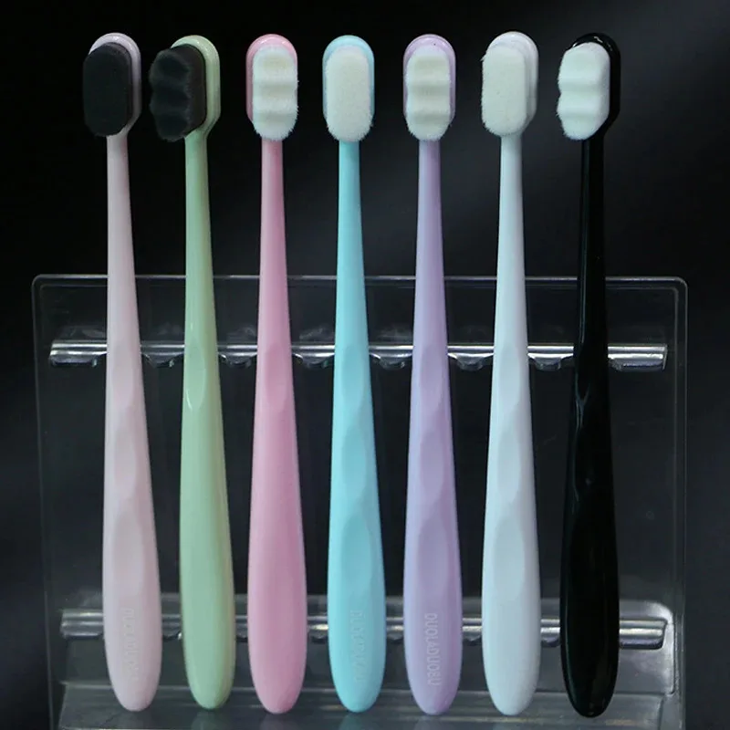 1/2pcs 환경 칫솔 초극세 부드러운 칫솔 딥 클리닝 소프트 브러시 치아 성인 어린이 수동 칫솔