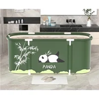 Portable Bathtub Kit,Foldable Soaking Bathing Tub for Adults,Soaking Standing Bath Tub for Shower Stall,Separate Family Bathroom 1