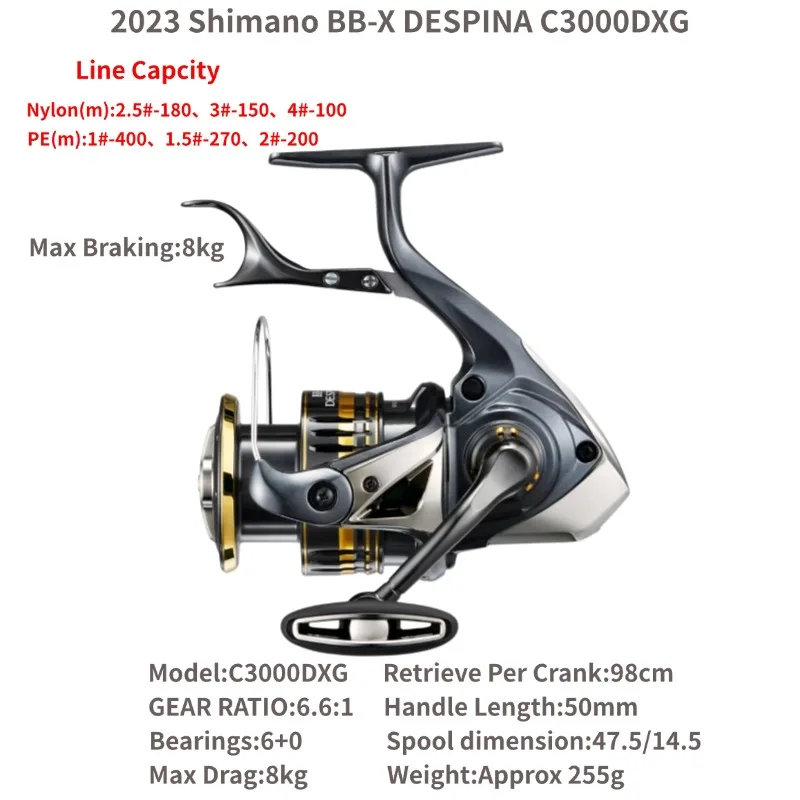 2023 SHIMANO BB-X DESPINA Iso Lever Spinning Fishing Reel 2500DXG 