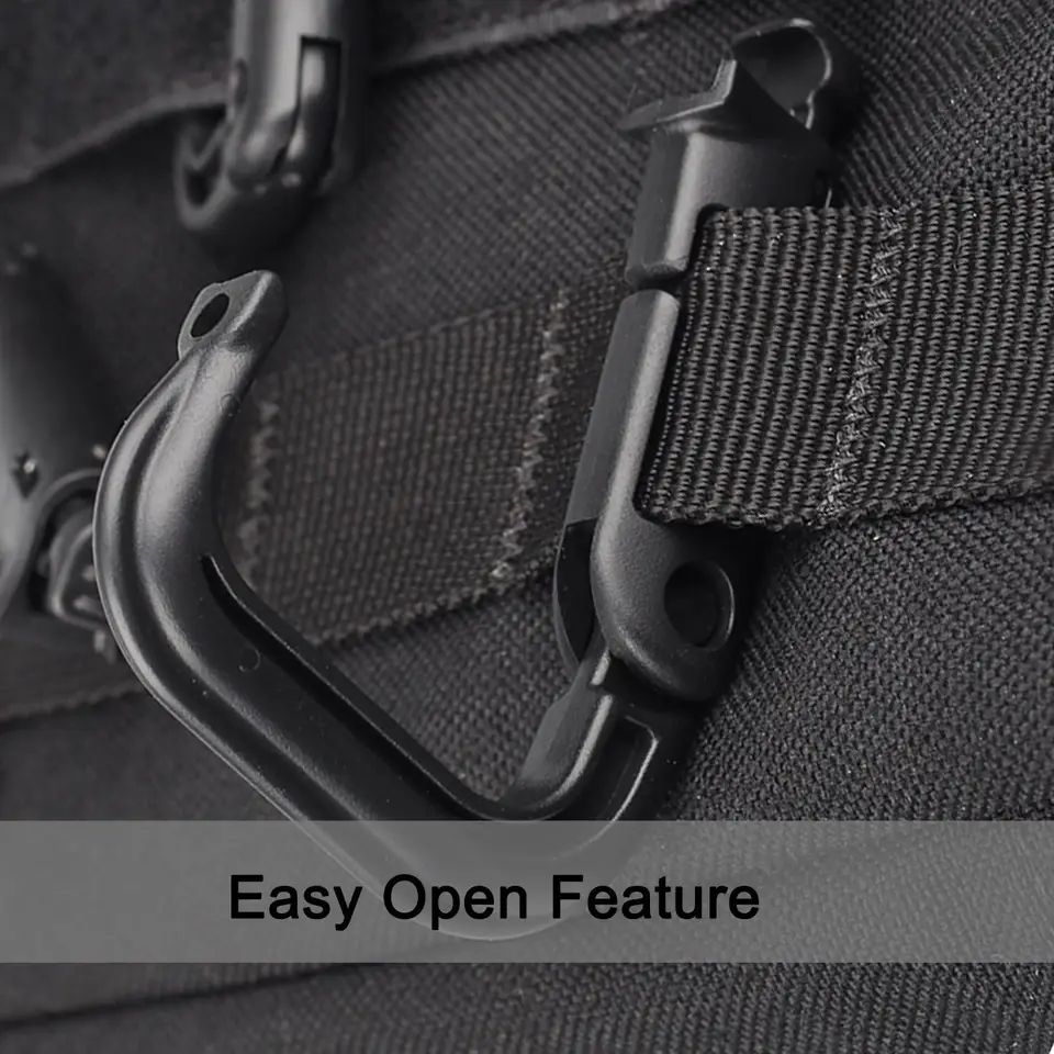 Sniper Grimloc Locking D-Rings - 4 Pack Molle Attachment For Tactical Gear