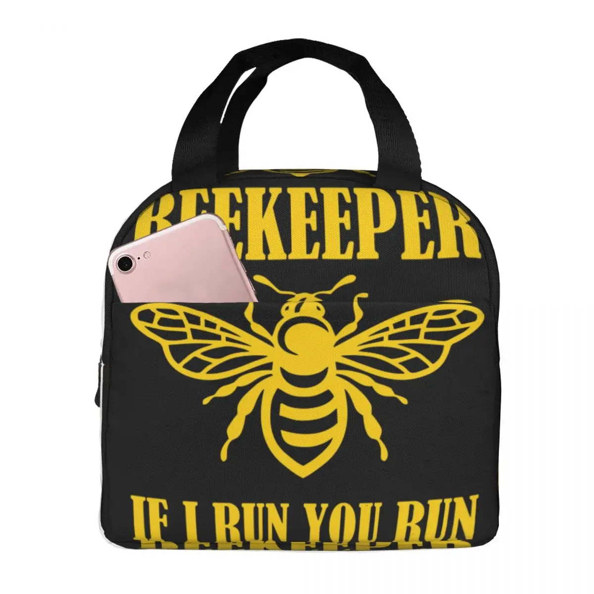 Beekeeper If I Run You Run Lunch Bag Unisex Portable Cooler Insulated Lunch Box Food Bento Box