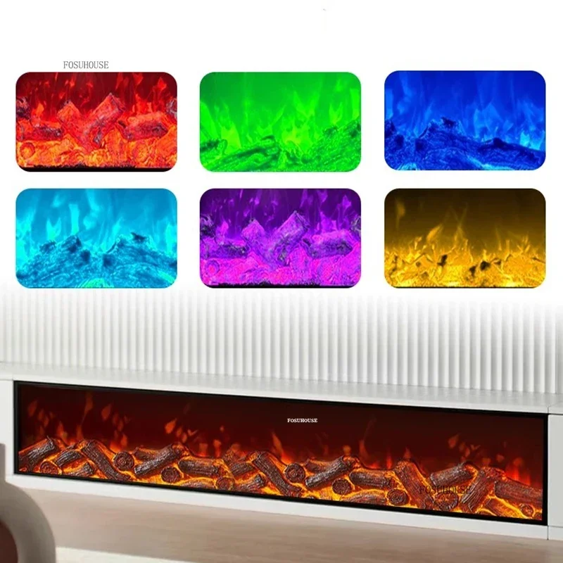 Nordic Fireplace Core with Fire Imitation Living Room Decoration Fireplaces Light Luxury Embedded Decorative Electric Fireplace