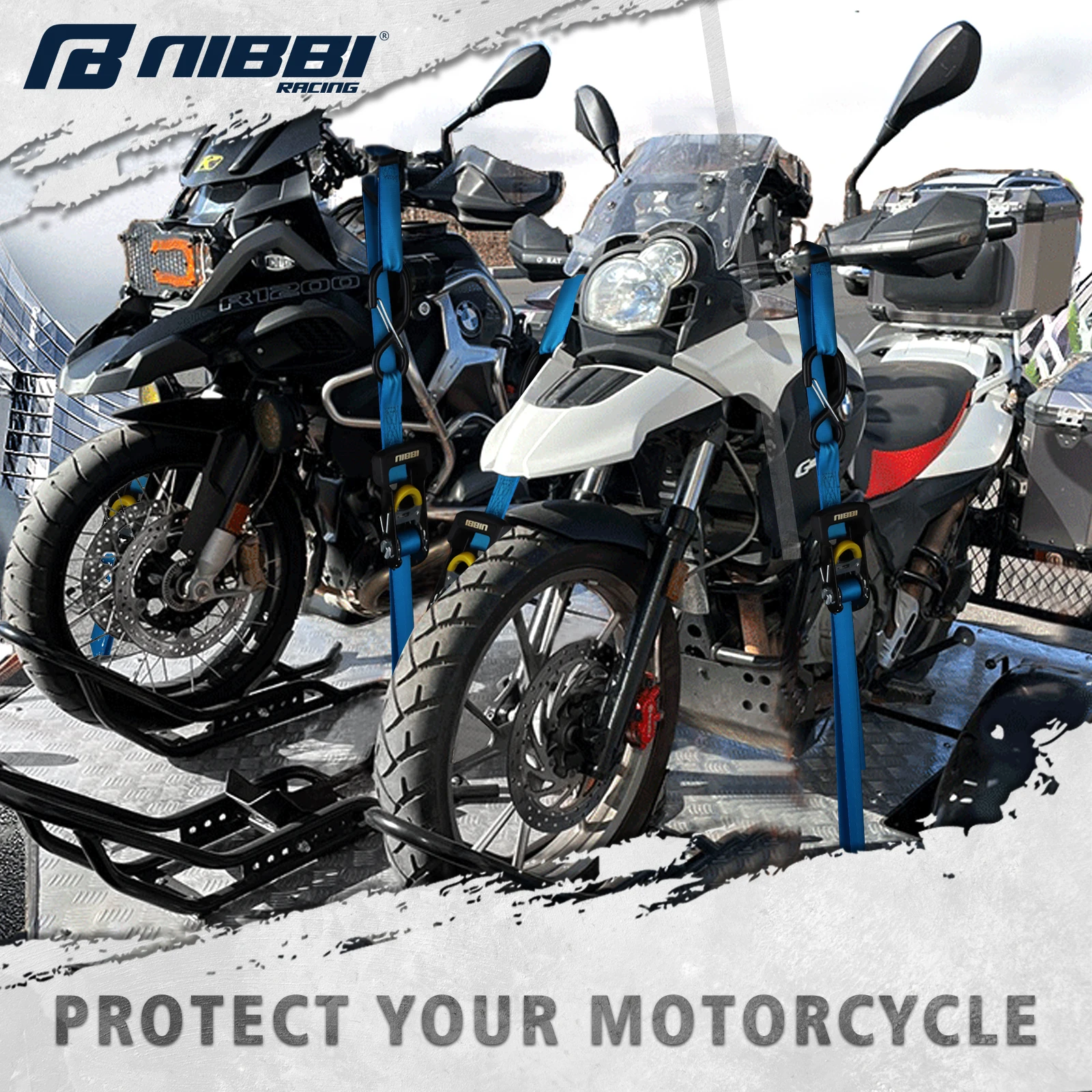 NIBBI 2 sets Strong Buckle Tie Down Belt 5M Cargo Luggage Strap For Car Motorcycle Bike Metal Ratchet tightener Baggage Straps Cargo Straps Luggage Strap Cargo Tie Down Strap Tie Down Straps Lashing Strap