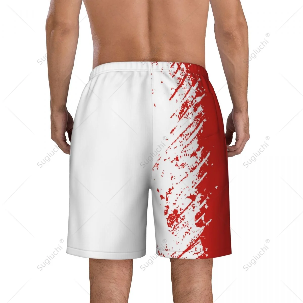Men's Yezidi Flag Beach Pants Board Shorts Surfing Boys Soccer Cycling Swimwear Running Polyester 2