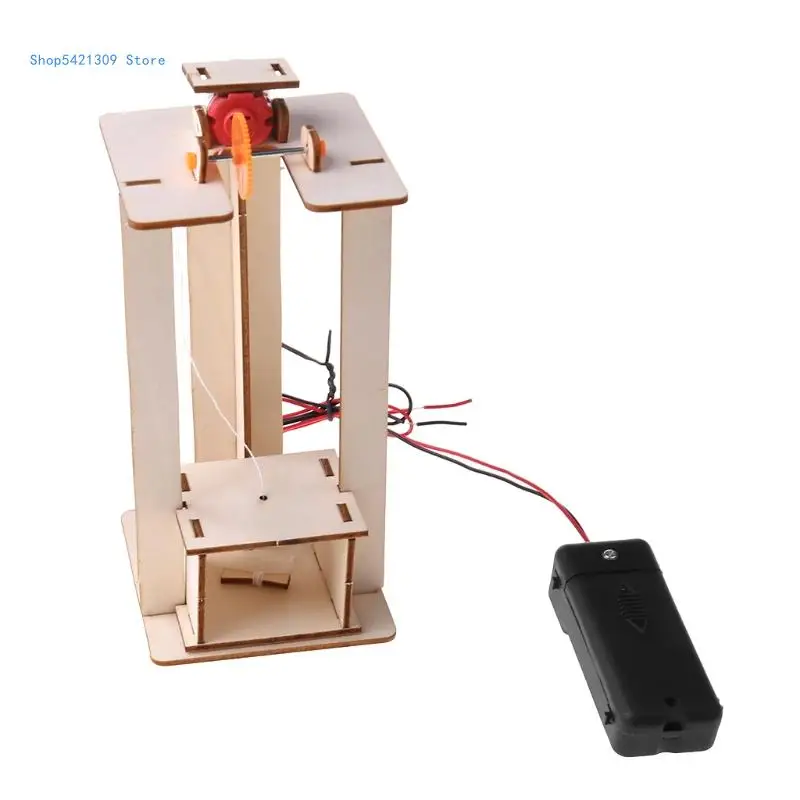

85WA DIY Electric Elevator Children Boy Science Experiment Puzzles