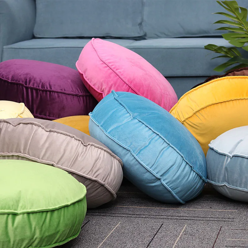 

45x45cm Round Pouf Tatami Cushion Pillow Floor Cushions Soft Seat Pillow Pad Throw Pillow Cushion Home Sofa Tatami cushion 45x45