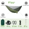 Portable Quick Setup 290*140cm Travel Outdoor Camping Hammock Hanging Sleeping Swing Bed with Mosquito Net 4