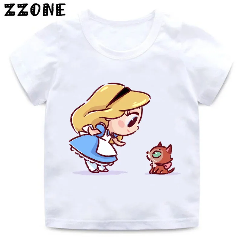 Little Mermaid Ariel Princess Cinderella Print Cute Kids T-Shirts Girls Clothes Baby Boys T shirt Summer Children Tops,ooo5326 4