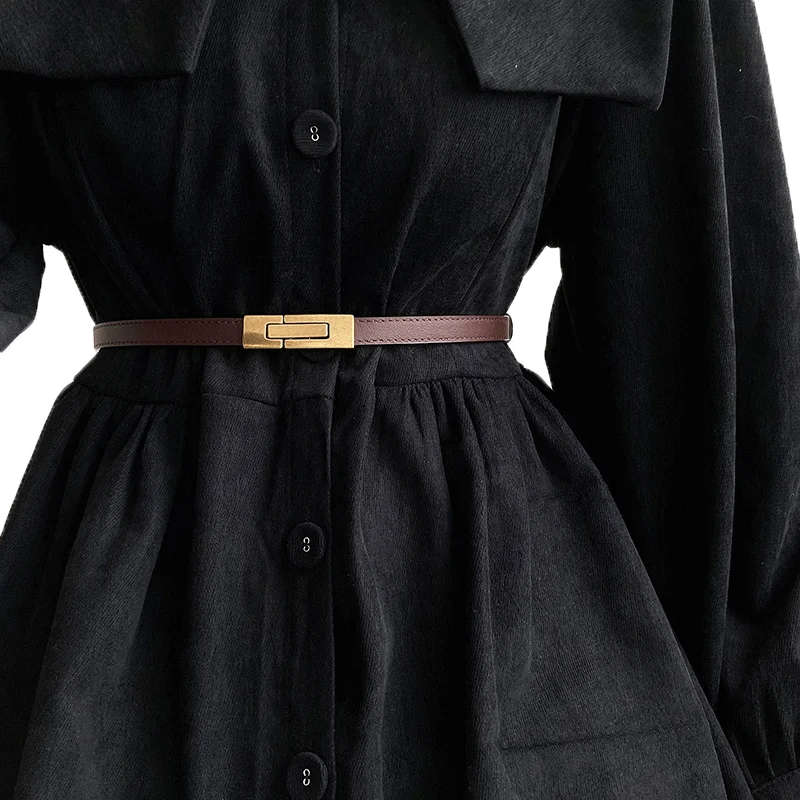 1pcs Women's Decorative Dress Shirt Sweater Summer Korean New Adjustable Slim Waist Belt Genuine Leather Belt Suitable for Daily