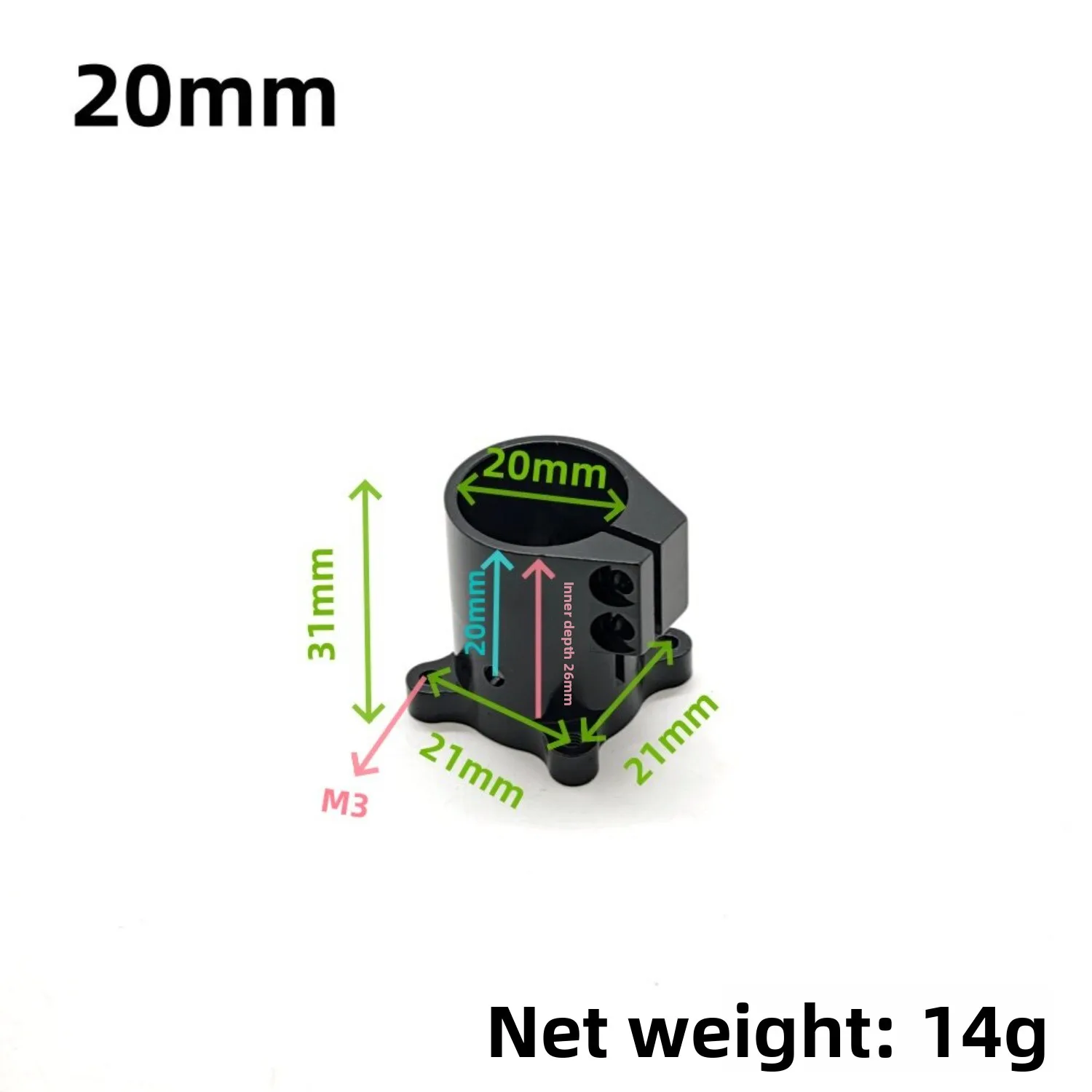 16mm 20mm 튜브 랜딩 기어 마운트 90도 수직 플레이트(멀티 로터용) 작물 살포 드론 항공 촬영 장비
