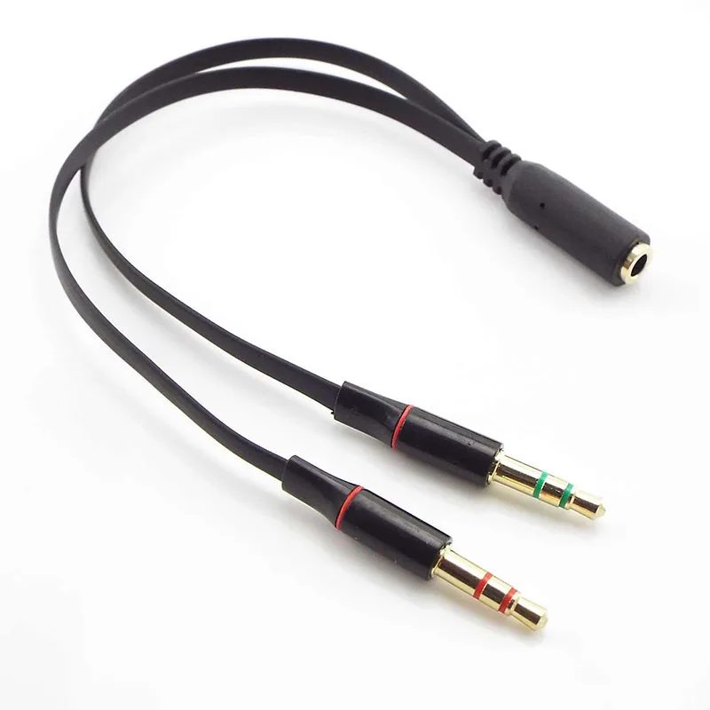 

3,5 мм стерео разъем для наушников адаптер кабель для наушников Y-образный разветвитель aux аудио разъем для 2 штекеров для телефона ПК