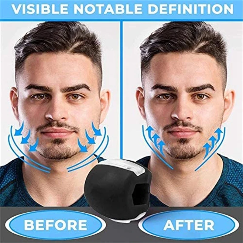 Sports Facial Jaw Exerciser Gym Fitness Ball JawLine Muscle Training Double Chin Reducer Neck Face Slimming Mouth Jawliner muscle trainer