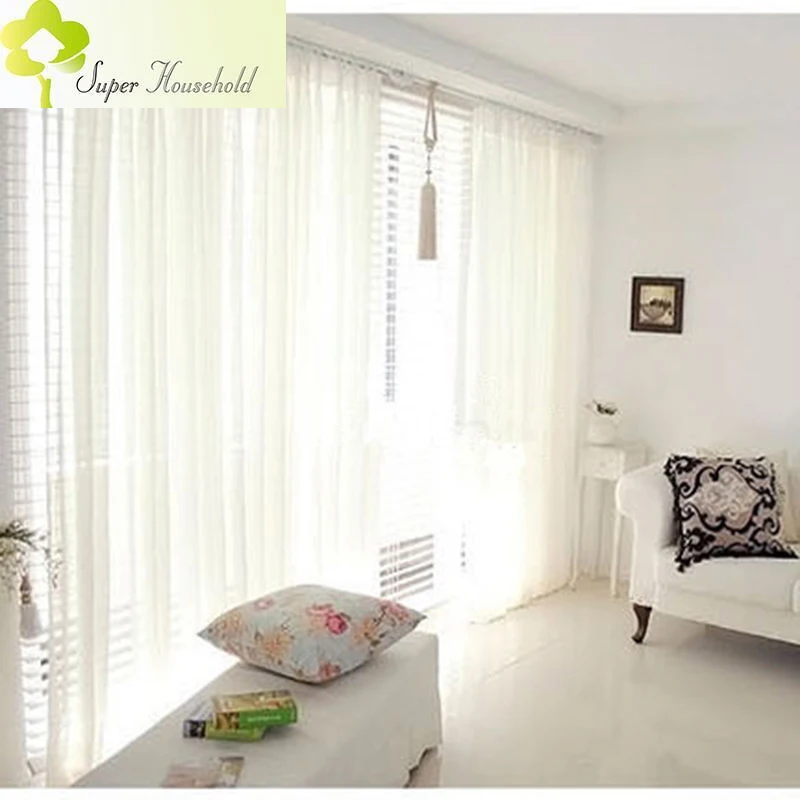 Modern Tulle Window Curtains For Living Room White Sheer Curtains for Bedroom Rustic Balcony Yarn Drapes Soft Roman Blinds