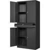 Metal Garage Storage Cabinet with Locking Doors and Adjustable Shelves, Tool Storage Cabinet with 1 Drawer - 71" 1