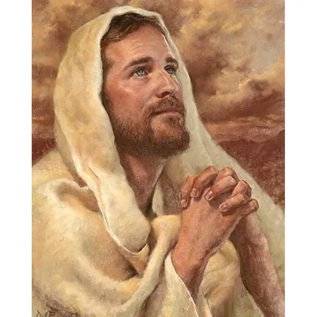 Jesus Praying christian painting by numbers